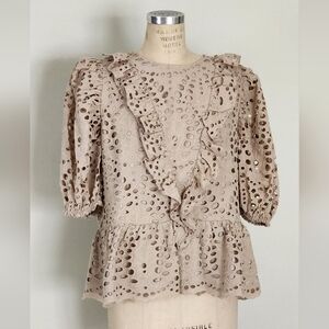 NWOT Express Peplum Blouse With Linning